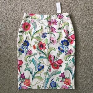 Colorful Floral Pencil Skirt